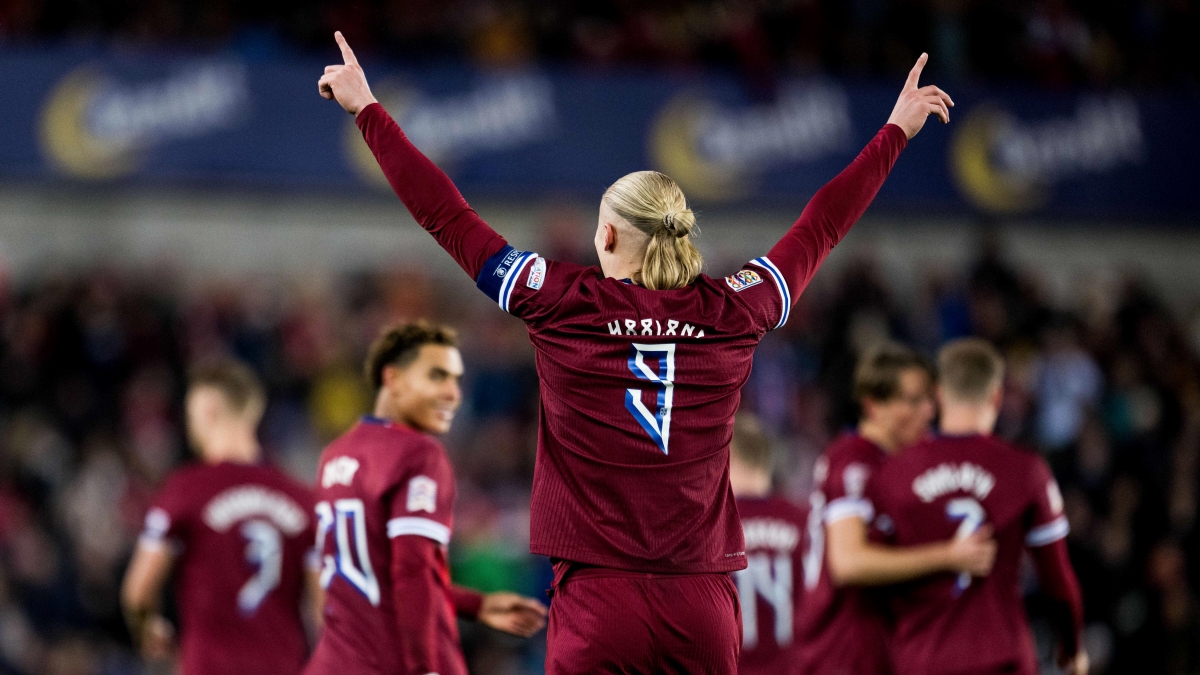 Haaland fue genio y figura en el triunfo de Noruega sobre Eslovenia en la Liga de Naciones