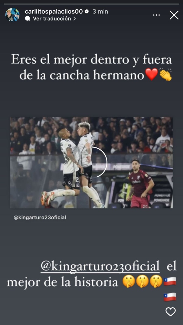 Arturo Vidal salió a defender a Carlos Palacios y esto le respondió la Joya