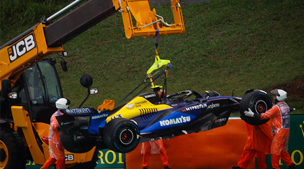 Colapinto sufrió accidente en la clasificación del GP de São Paulo