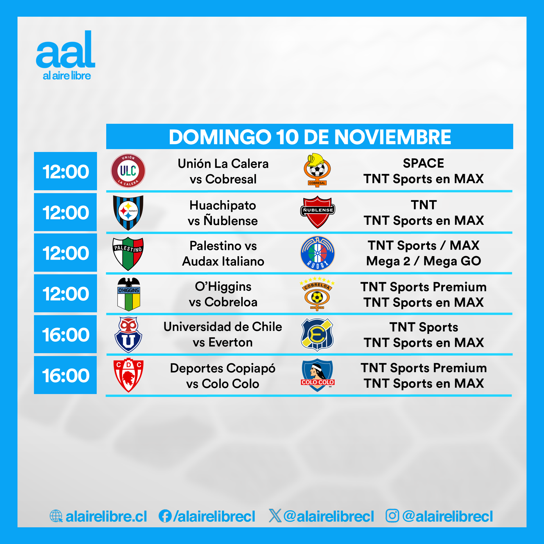 Partidos de hoy, domingo 10 de noviembre: Horarios y cómo ver fútbol en vivo