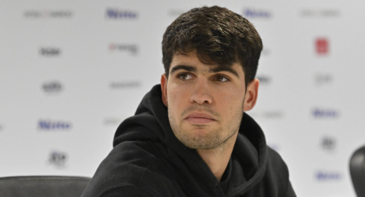 Carlos Alcaraz debió suspender su entrenamiento en Turín