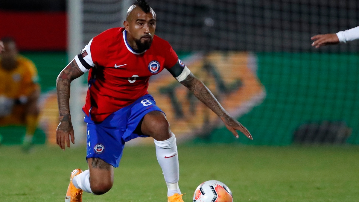 Los números de Arturo Vidal jugando con Chile ante Perú en eliminatorias