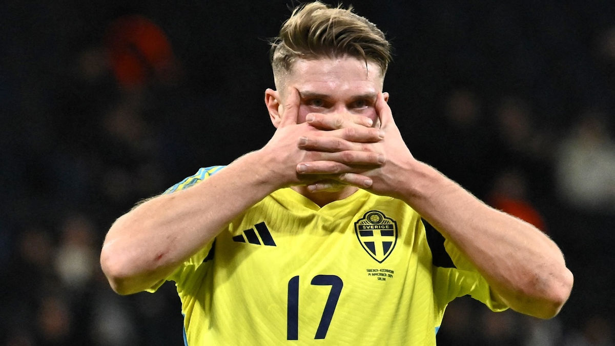 Viktor Gyokeres sigue imparable y anotó un “póker” de goles en triunfazo de Suecia sobre Azerbaiyán