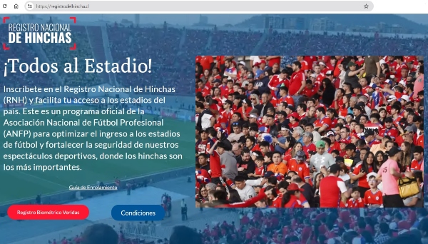 ¿Qué debes hacer para inscribirte en el Registro Nacional de Hinchas?
