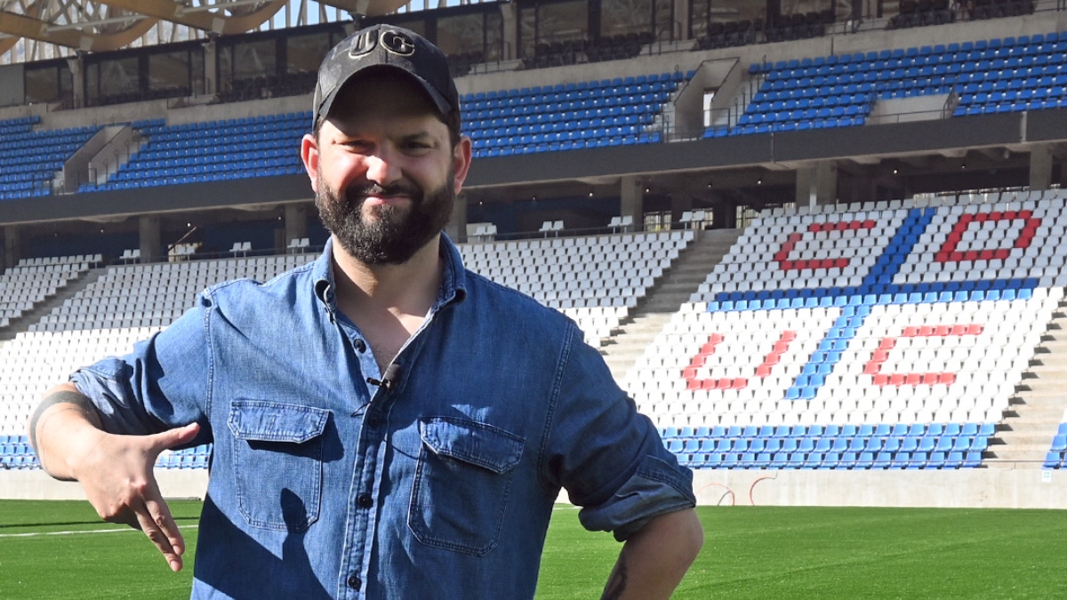 Así fue la visita del Presidente Gabriel Boric al Claro Arena
