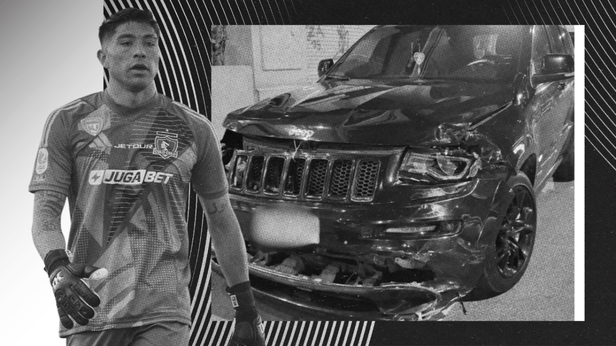 El nuevo lío de Brayan Cortés: aparece su auto chocado tras cena con Colo Colo