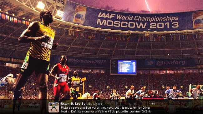 La historia de la foto que inmortalizó el triunfo de Usain Bolt en el Mundial de Moscú