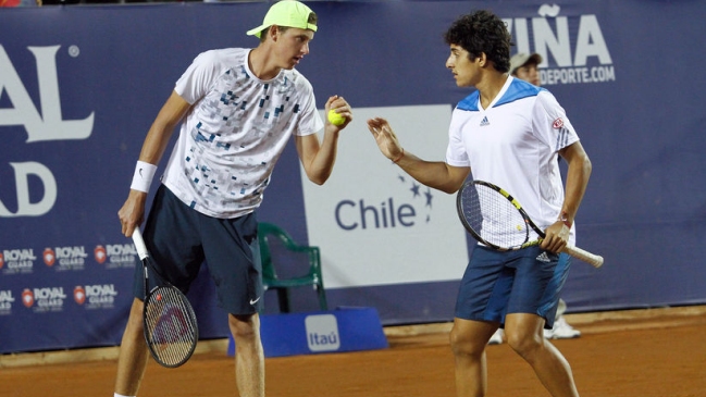 Christian Garín y Nicolás Jarry debutaron con triunfo en dobles del ATP de Viña del Mar