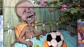 El mural "anti Mundial" que arrasa en Facebook