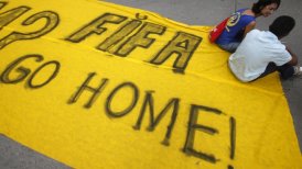 Unas 200 personas protestaron contra el Mundial en primer partido en Brasilia