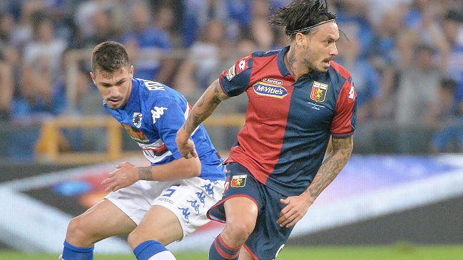 Mauricio Pinilla actuó en la derrota que Sampdoria le propinó a Genoa
