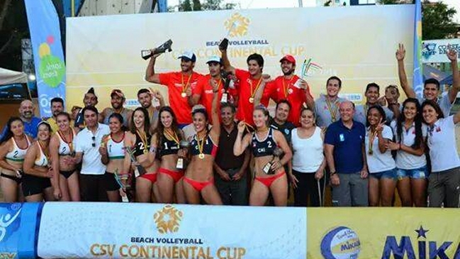 Chile se coronó campeón en la primera etapa de la Continental Cup de Voleibol Playa