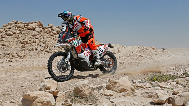 Pablo Quintanilla llegó cuarto en el primer día del Rally de Qatar