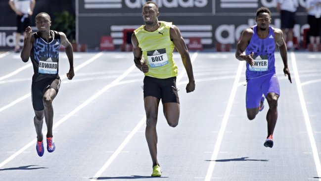 Usain Bolt ganó los 200 metros en Nueva York pero no bajó de los 20 segundos