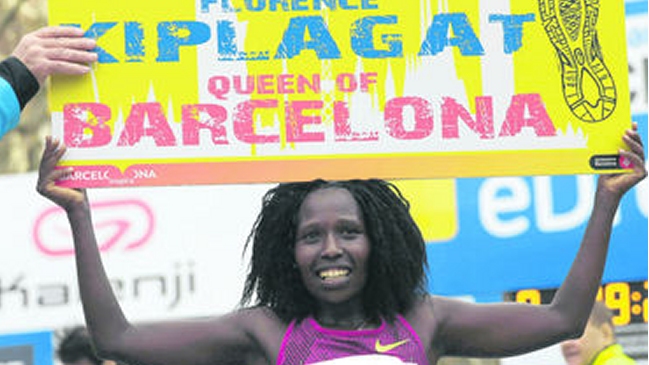 La IAAF homologó los tres récords mundiales de Florence Kiplagat en Barcelona