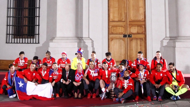 Los campeones de América celebraron en el Palacio de La Moneda