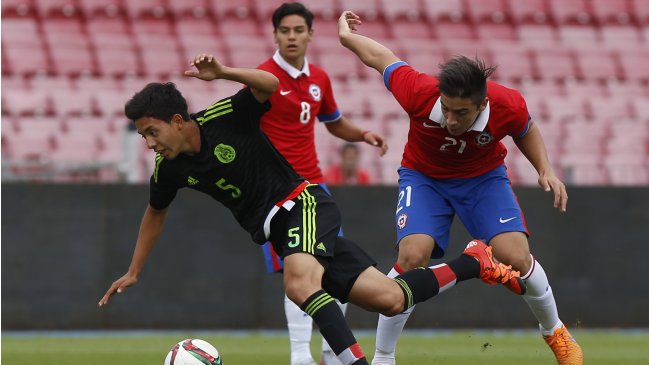 Selección chilena sub 17 igualó con México en accidentado amistoso