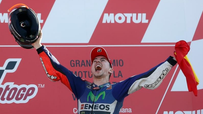 Jorge Lorenzo se proclamó campeón del mundo de Moto GP 2015