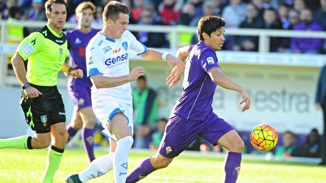 Matías Fernández fue titular en sufrida igualdad de Fiorentina ante Empoli