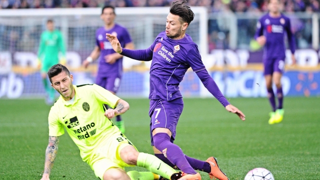 Fiorentina de Matías Fernández cedió un empate ante Hellas Verona en la Serie A