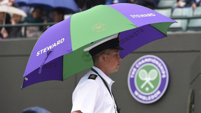 Organización de Wimbledon canceló varios partidos de este miércoles por la lluvia