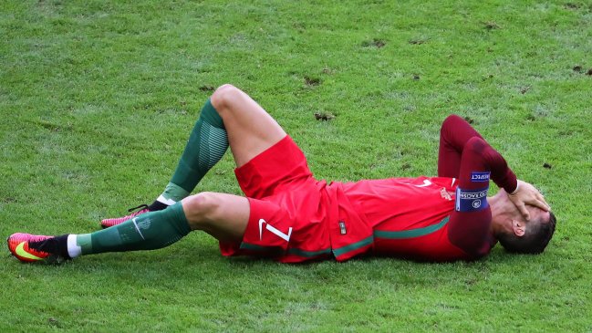 Cristiano Ronaldo salió lesionado de la final de la Eurocopa 2016