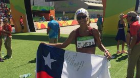 Erika Olivera completó el maratón de Río 2016 y entró en la historia de los Juegos Olímpicos