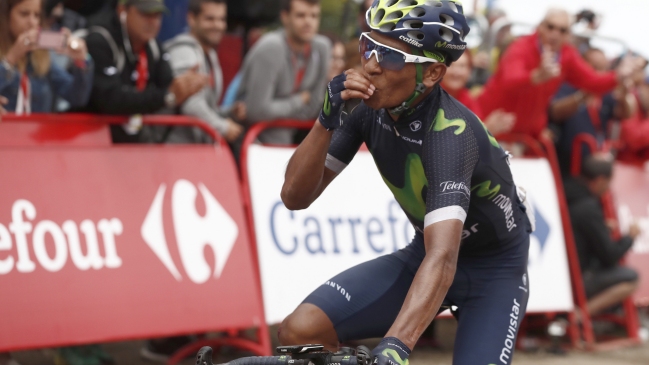 Nairo Quintana ganó la décima etapa y recuperó el liderato de la Vuelta a España