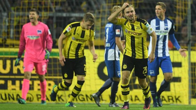 Borussia Dortmund debió luchar para empatar ante Hertha Berlín