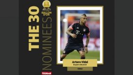 Arturo Vidal fue nominado para el Balón de Oro 2016