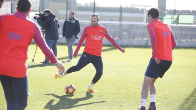Andrés Iniesta comenzó a entrenar con el grupo en FC Barcelona