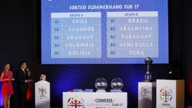 Chile enfrentará a Bolivia en el arranque del Sudamericano sub 17