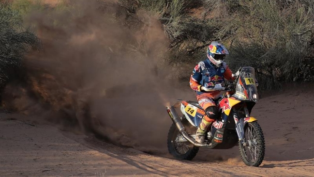 Sam Sunderland quedó a un paso de ganar el Dakar en motos tras la undécima etapa