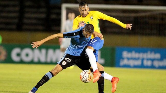 Uruguay lo dio vuelta en el final ante Brasil en el Sudamericano sub 20
