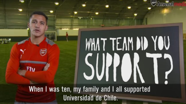 Alexis Sánchez: "Cuando tenía 10 años, mi equipo favorito y el de mi familia era la U"