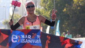 Erika Olivera cerró con broche de oro su carrera deportiva en el Maratón de Santiago