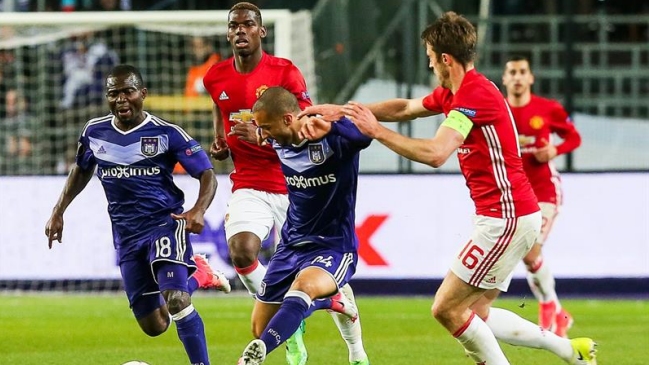 Anderlecht rescató un empate ante Manchester United en cuartos de final de la Europa League