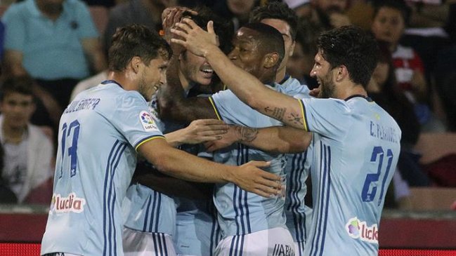 Marcelo Díaz sorprendió con un golazo en la contundente victoria de Celta sobre Granada