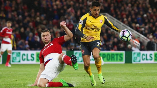 Arsenal venció a Middlesbrough con golazo de Alexis Sánchez y sigue en carrera por llegar a la Champions
