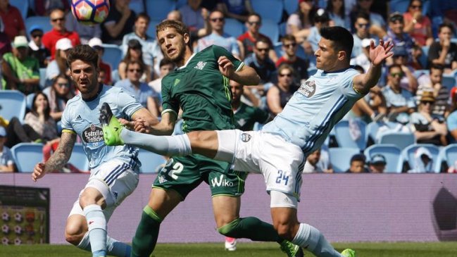 Celta de Vigo y Marcelo Díaz cayeron en un ajustado duelo ante Real Betis