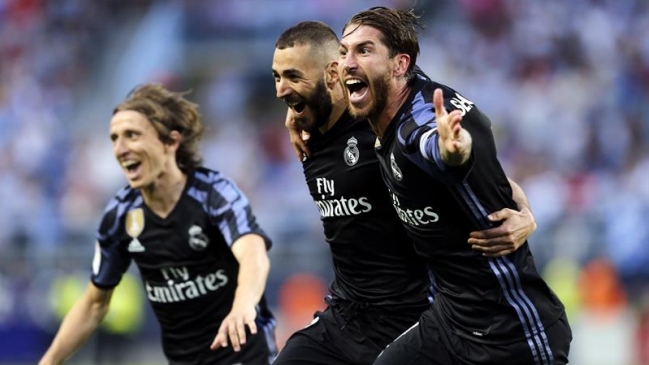 Real Madrid derrotó a Málaga y se coronó campeón de la liga española