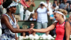 Cayó otra favorita: Venus Williams fue eliminada por Timea Bacsinszky en Roland Garros