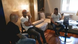 Sampaoli y Beccacece ahora visitaron a Javier Mascherano