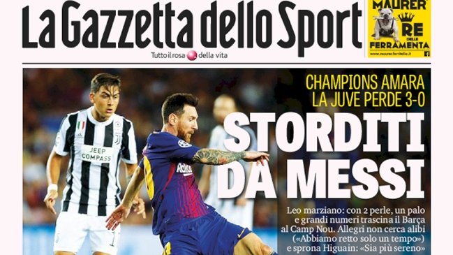 La prensa italiana se rindió ante el "marciano" Lionel Messi