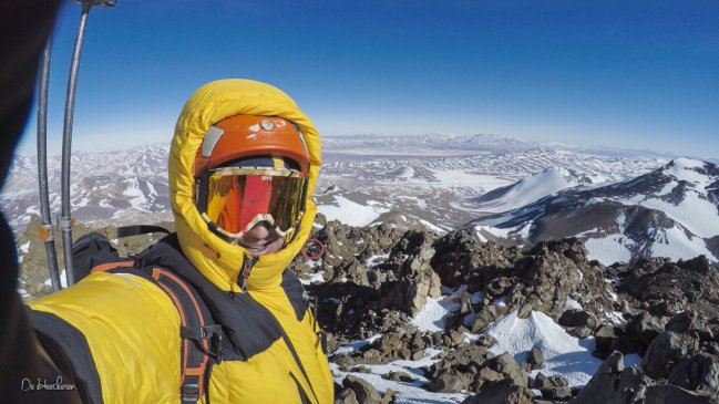 Juan Pablo Mohr logró inédita ascención invernal en el Volcán Nevados Tres Cruces