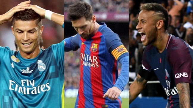 Cristiano Ronaldo, Lionel Messi y Neymar lucharán por el premio The Best al mejor jugador