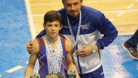 Chileno Pedro Alemperte obtuvo cinco medallas en Sudamericano de Gimnasia infantil