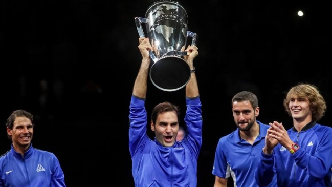 Roger Federer le dio el punto decisivo a Europa para ganar la Copa Laver