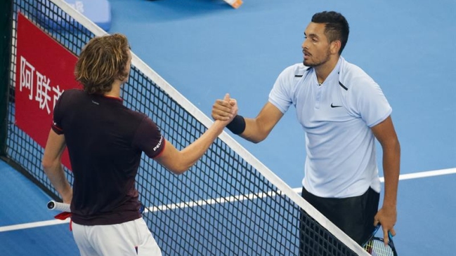 Kyrgios se impuso a Zverev y será el rival de Rafael Nadal en la final de Beijing