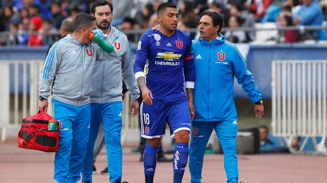 Gonzalo Jara quedó descartado para el duelo entre la U y Antofagasta por Copa Chile